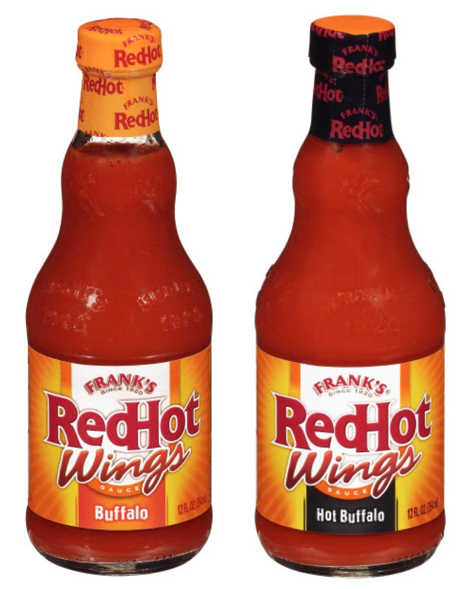 Frank's RedHot Wing Sauce Variety Pack, Buffalo and Hot Buffalo, Pack of 2