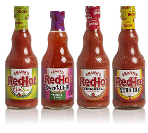 Frank's RedHot Hot Sauce Gift Set Variety Pack | 1 Chili 'n Lime, 1 Sweet Chili, 1 Original, 1 Xtra Hot | Gluten Free | 12oz (Pack of 4)